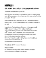Mirakulis 5% AHA BHA Vit C Underarm Roll On 50 ml