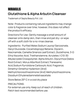 Mirakulis Glutathione & Alpha Arbutin Cleanser 100 ml