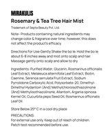 Mirakulis Rosemary & Tea Tree Hair Mist 100 ml