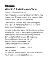 Mirakulis Vitamin C & Niacinamide Toner 100 ml
